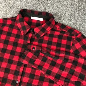 Lee Riders Red Black Buffalo Check Flannel Long Sleeve Button Up Shirt Men's